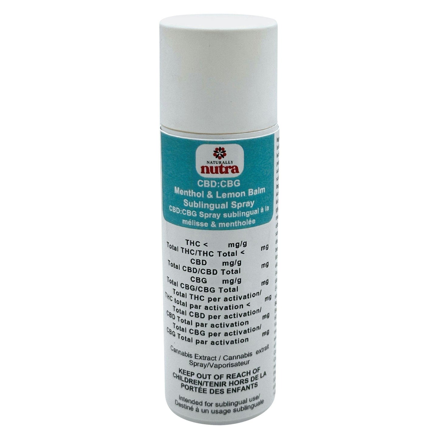 Naturally Nutra Menthol Lemon CBG Balm Spray