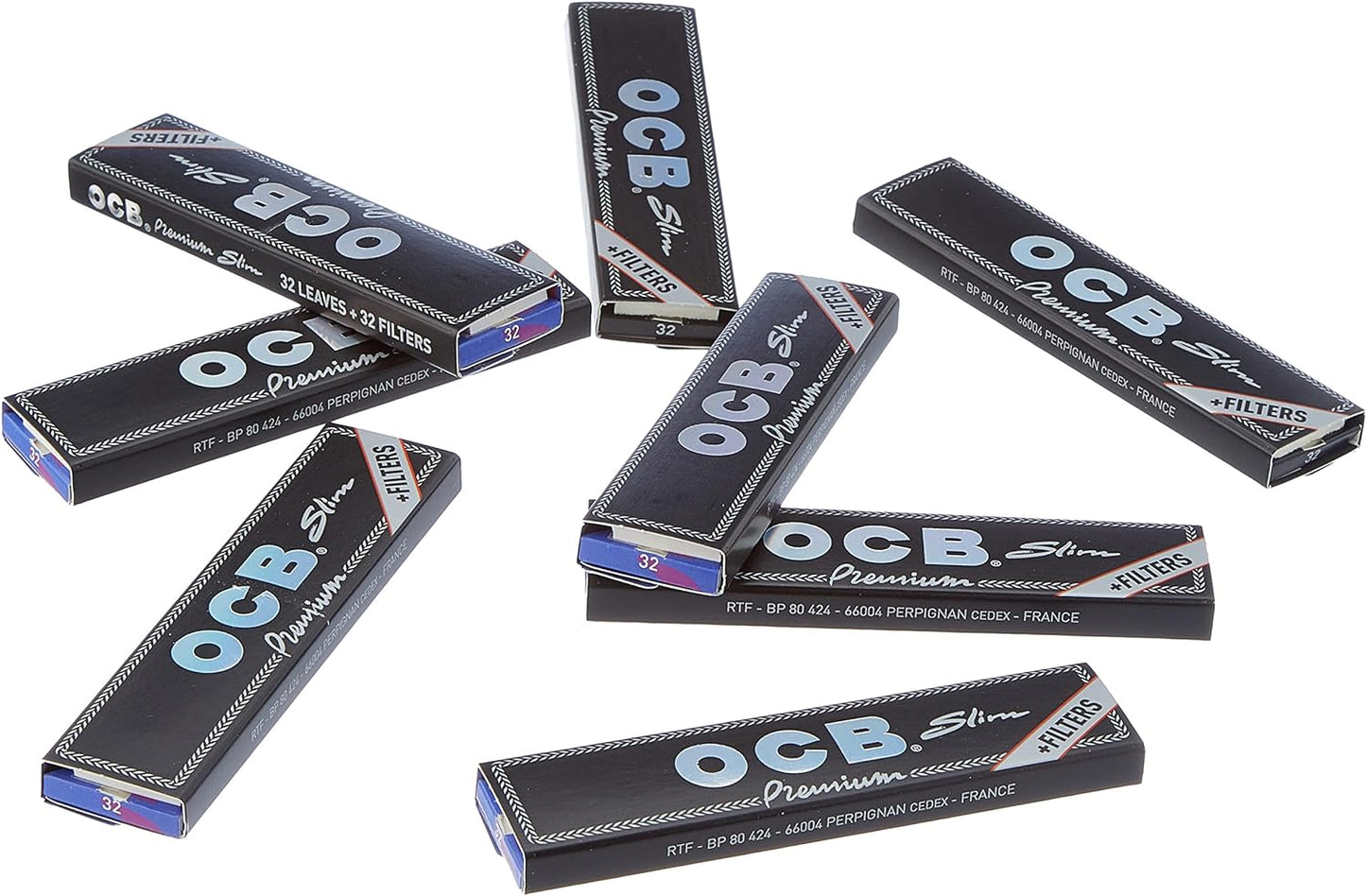 OCB Premium Black Slim Rolling Papers w/ Filters